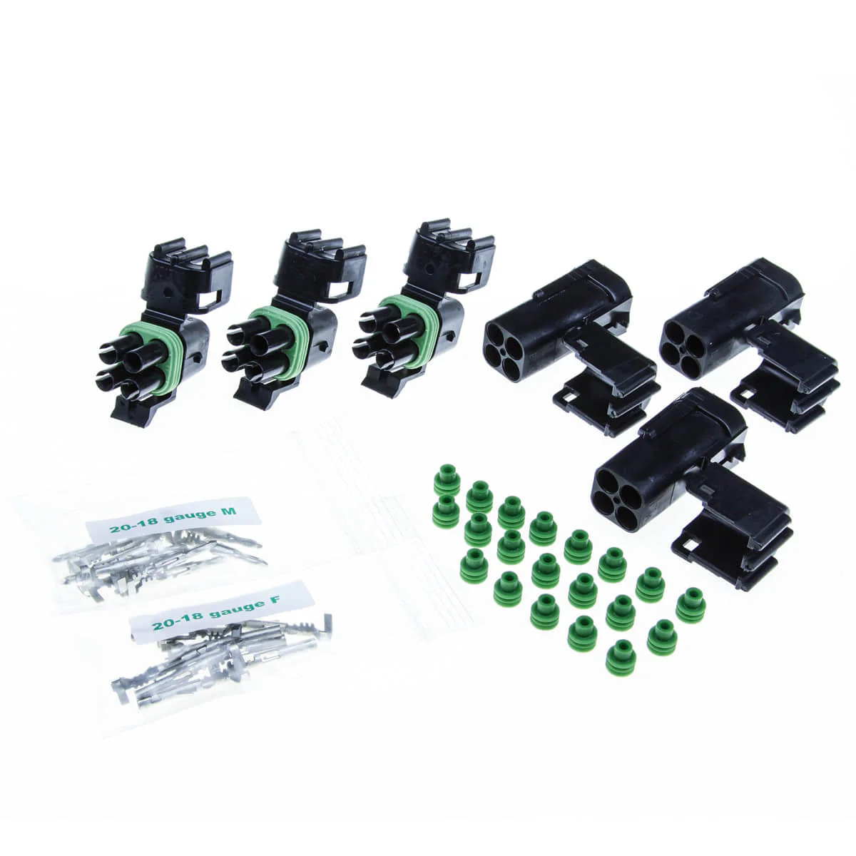 Weather Pack 4 Square Position - 20-18 Gauge (3) Pack